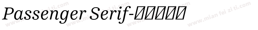 Passenger Serif字体转换